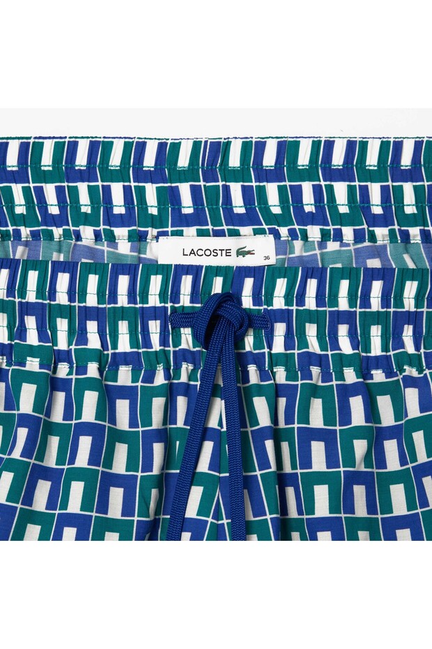 Kadın Baskılı Mavi Şort - 7