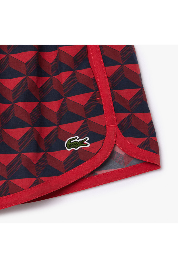 Kadın Baskılı Kırmızı Şort - 6