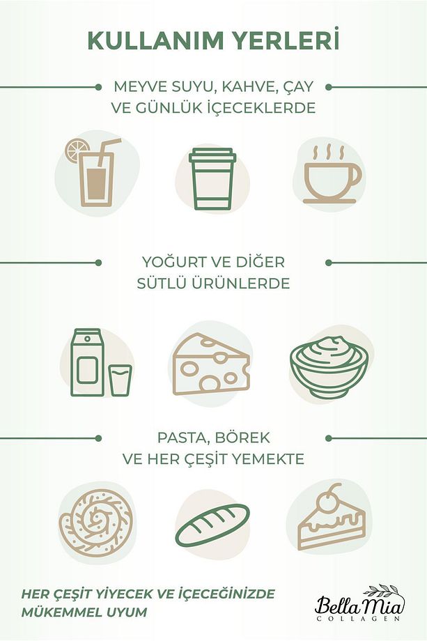 %100 Saf ve Doğal 5 Tip Kolajen Tip 1, Tip 2, Tip 3, Tip 5, Tip 10 ve Vitamin İçeren Diyet Takviyesi - 7