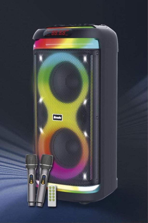 BTS-1993 Siyah RGB Ledli Mikrofonlu Kumandalı Bluetooth Hoparlör Parti Speaker - 5