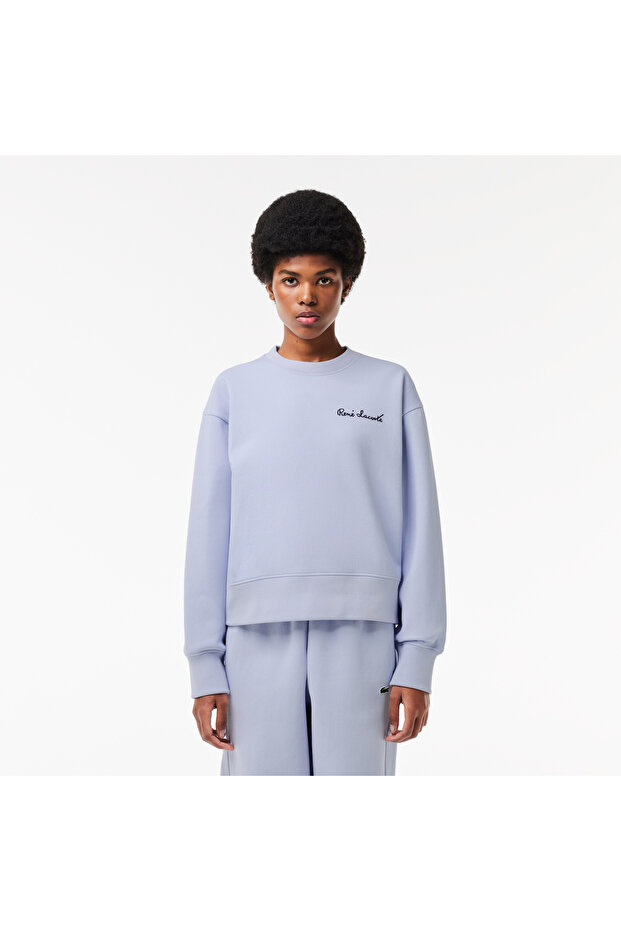 Classic Kadın Mavi Sweatshirt - 1