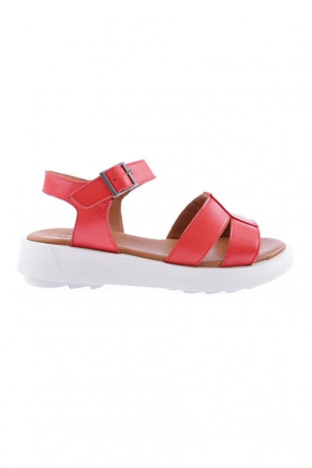 Women's Ankle Strap Zenne Sandals Red 86232110
