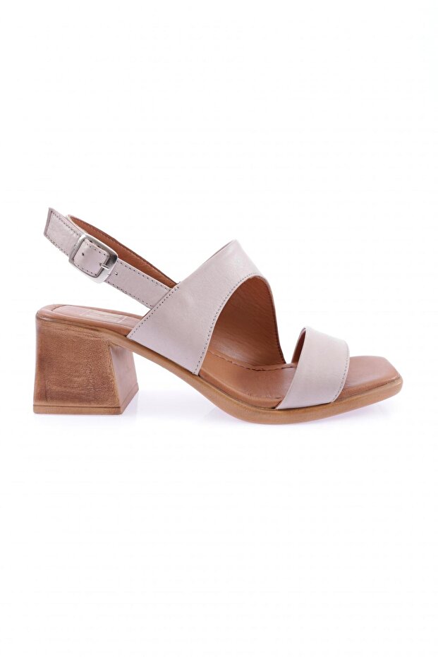 Strappy Heeled Sandals Ice Genuine Leather 2101153219