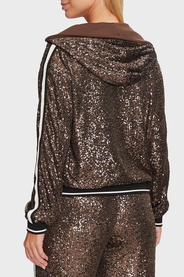 Mini Sequins Payetli Regular Fit Kapüşonlu Yaka Crop Sweat V4BQ19KCI90  SWEAT V4BQ19 KCI9 - 2