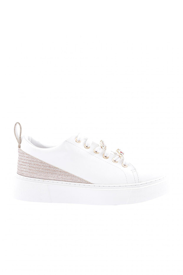 Es863-23y Women's Thick Colored Crystal Stone Sneakers Shoes