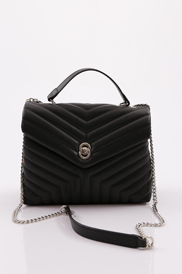 Women's Daily Shoulder and Shoulder Bag Black 837934110