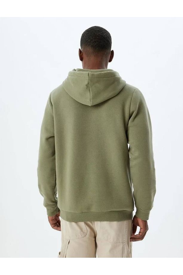 Kapşonlu Sweatshirt Basic Pamuk Karışımlı - 4