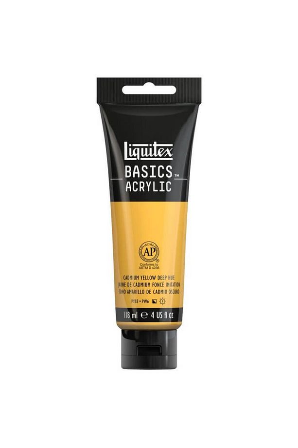 Basics Acrylic 118ml Akrilik Boya Cadmium Yellow Deep Hue 163 - 1