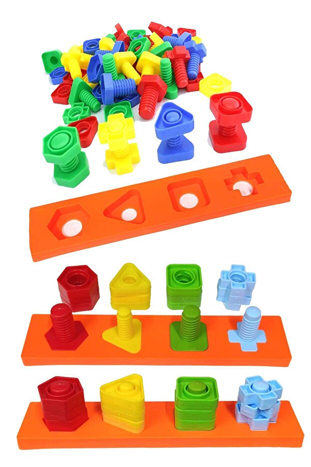 Educational Geometry Shapes Bolt Cheerful Animals Intelligence Developer Set - 3