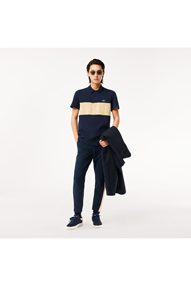 Erkek Regular Fit Renk Bloklu Lacivert Polo - 5