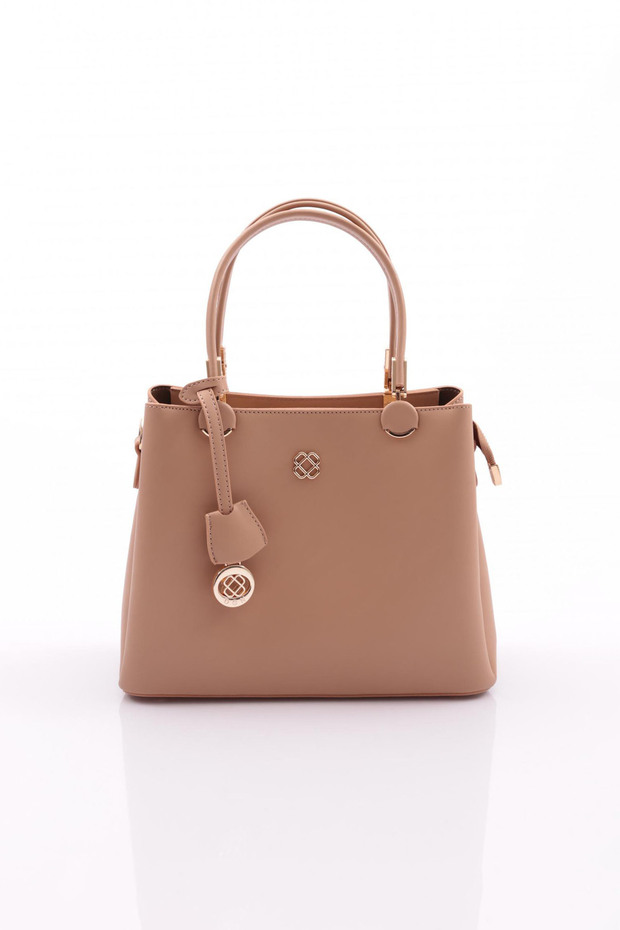 543 Women's Zipper Bag with Flower Brooch