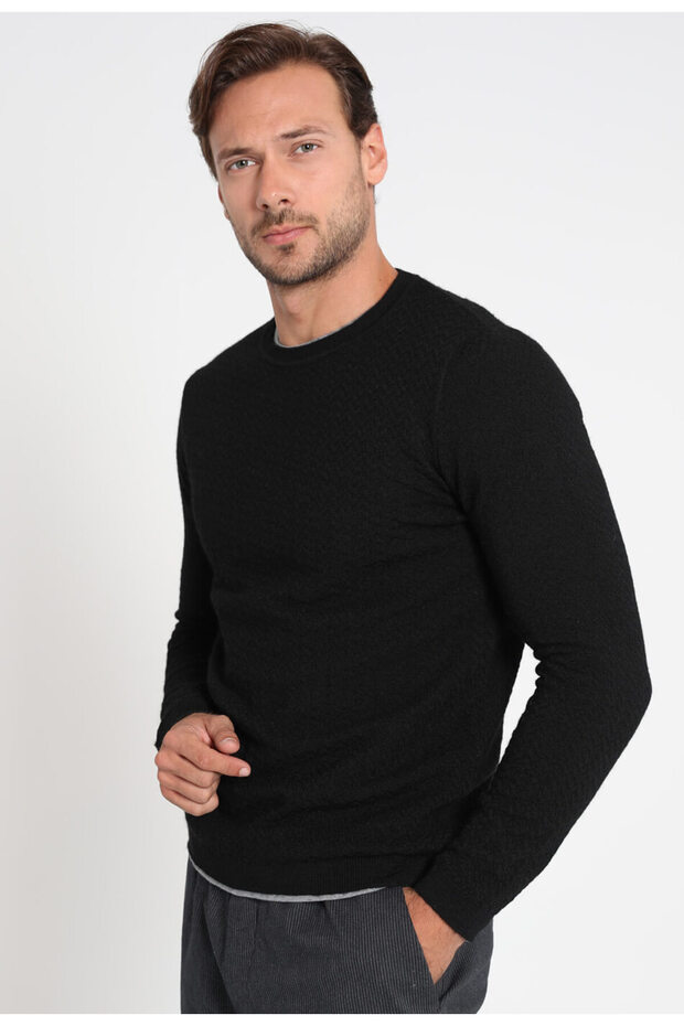 Nova Erkek Kazak Siyah - 3