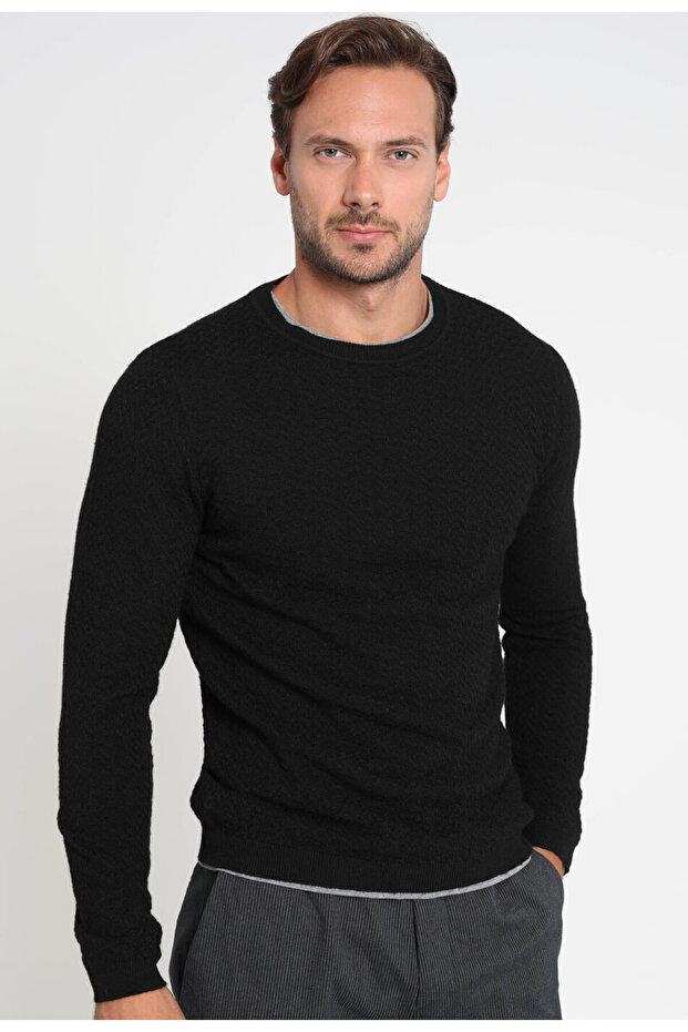 Nova Erkek Kazak Siyah - 4