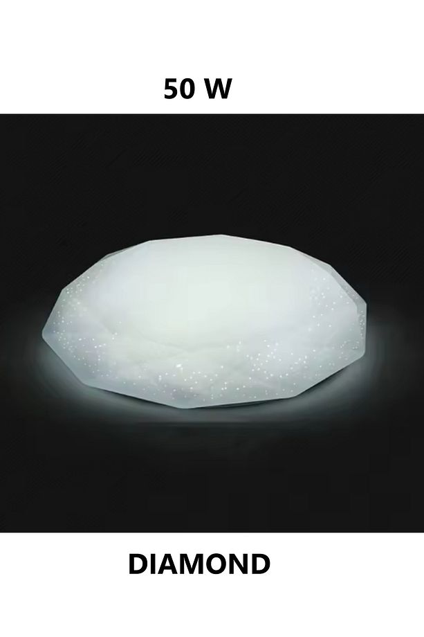 50cm Büyük Boy 8gen Tasarım Modern Led Plofenyer Tavana Sıfır Avize Aplik Lamba Armatür  Sarı Işık - 4