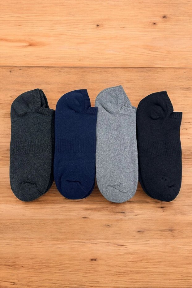 4 Pairs of Toe Seamless Towel Women's Sneakers Invisible Socks