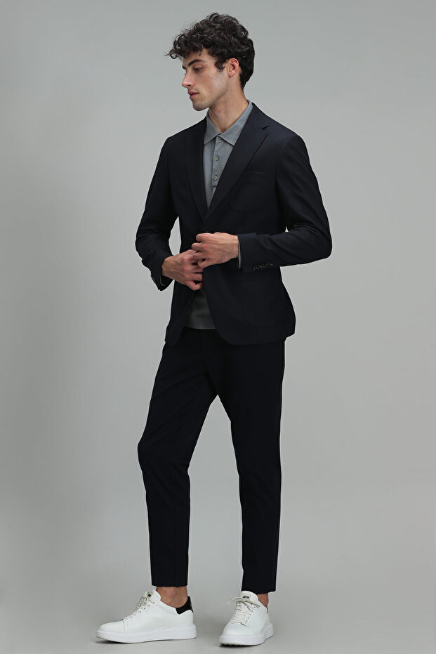 Bogar Sports Men's Chino Trousers Slim Fit Navy Blue