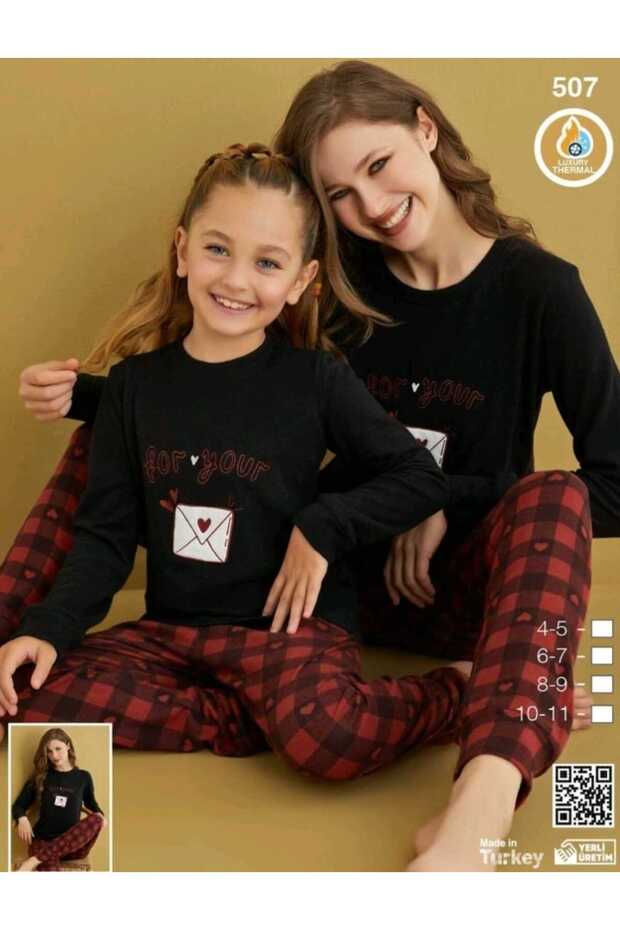 Six-Square Soft Thermal Pajamas Set