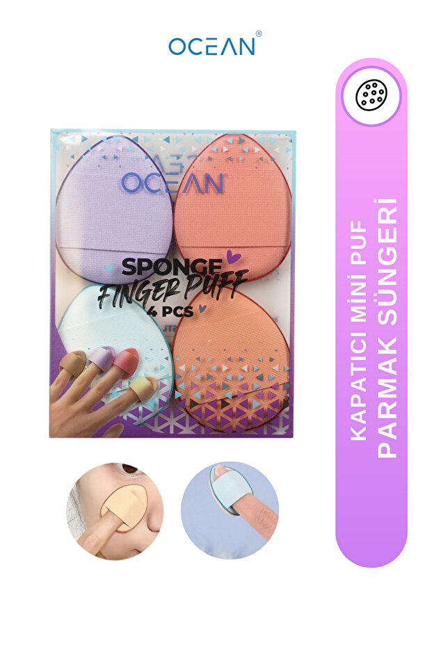 Finger Sponge Mini Puff Finger Face Makeup Sponge Under Eye Concealer Sponge 4 Pieces