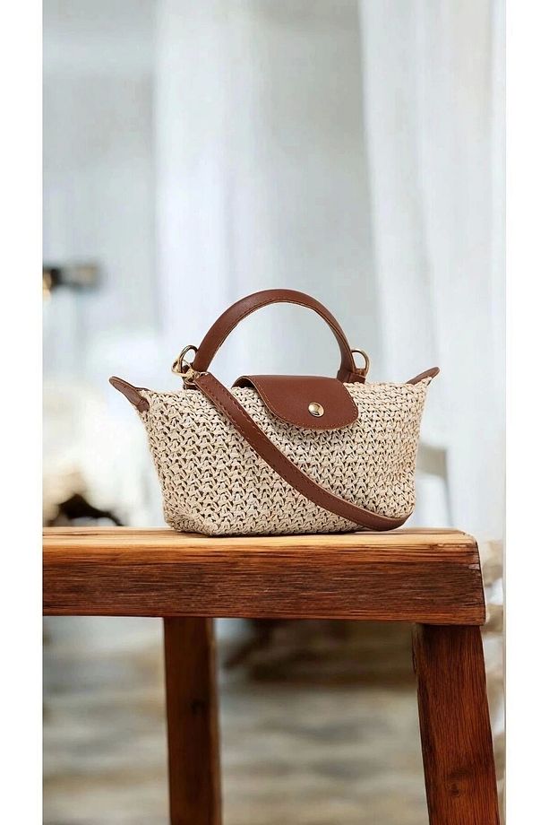 Laurel Taba/Hasır El Dokuma Kadın Mini Bag - 1