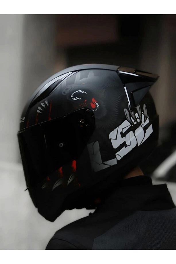 Rapıd 2 Race Clawn Mat Siyah-kırmızı Kask - 3
