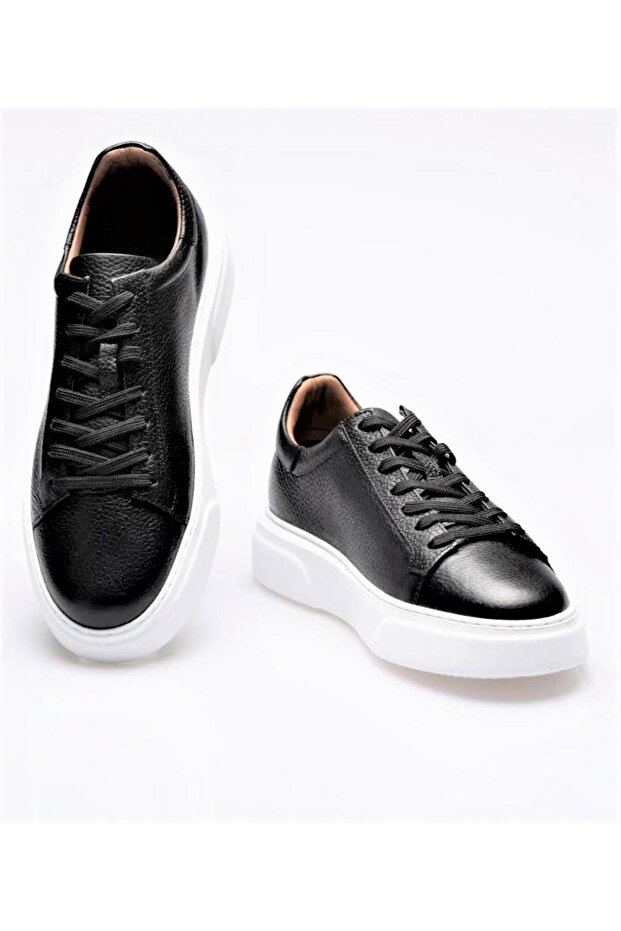 2501 Footcap 38/47 Men's Genuine Leather High Sole Premium Sneaker Shoes