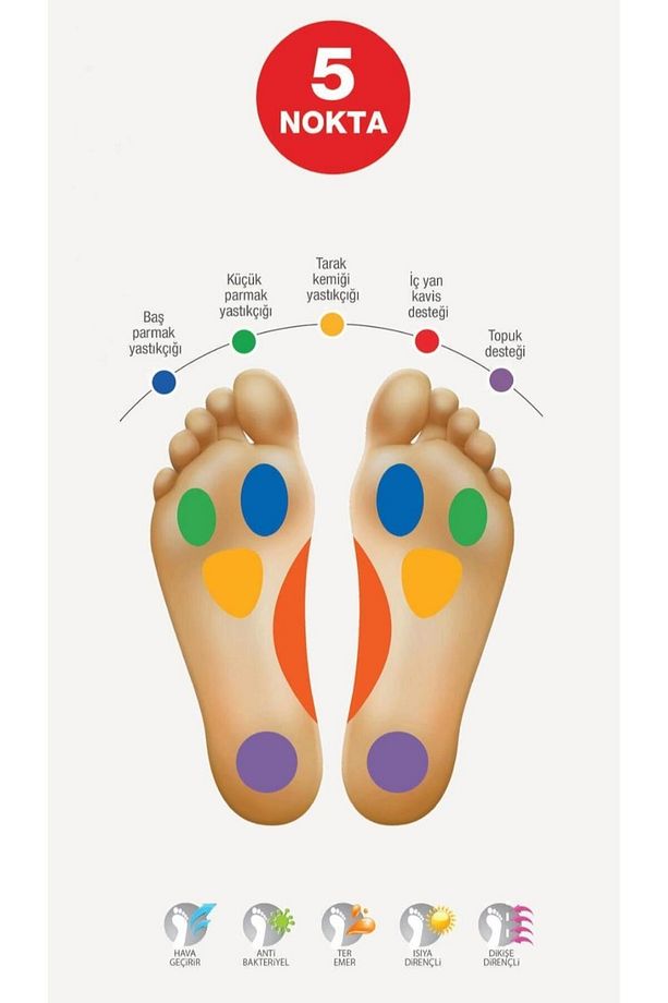 104508 Kadın Hakiki Deri 5 Nokta Anatomik Comfort Taban Günlük Ayakkabı - 5