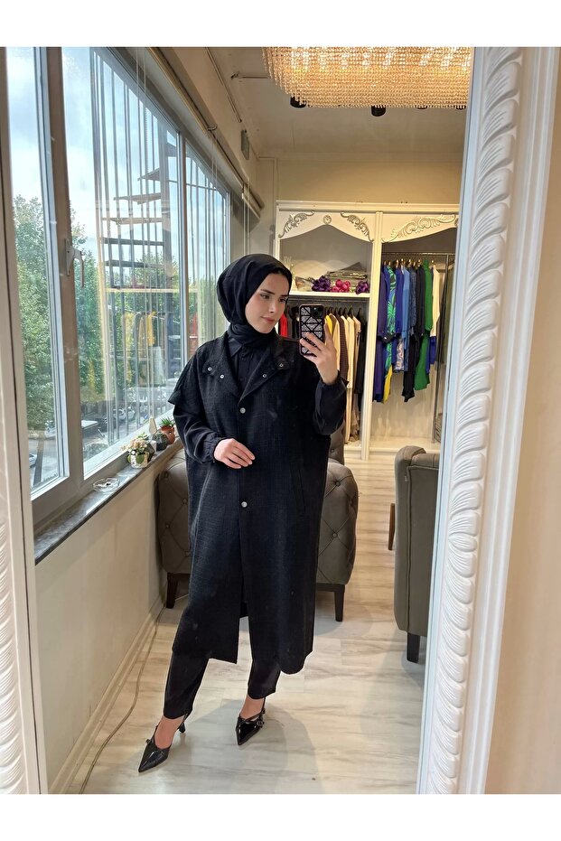 6946 Siyah Tüvit Yelek - 2