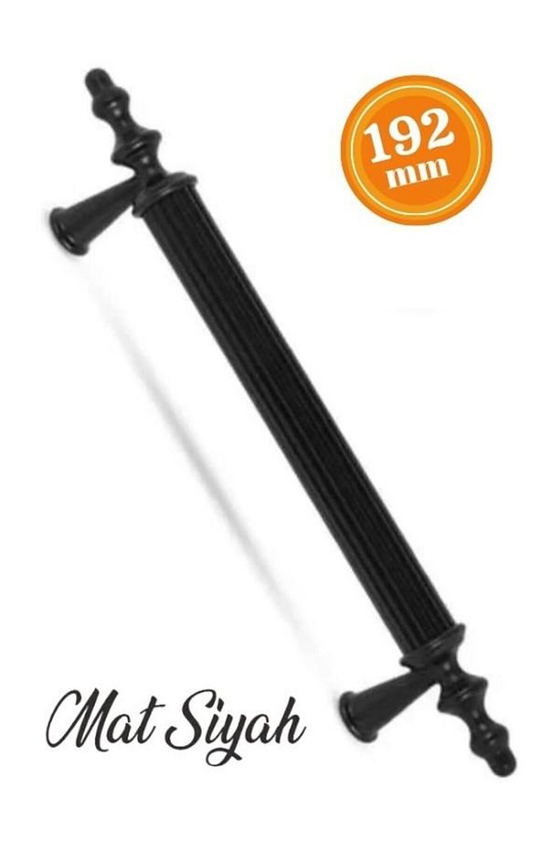 Alüminyum Lüks  Boru Lüks Kulp 192mm Siyah (dolap Çekmece Mobilya Mutfak) - 1