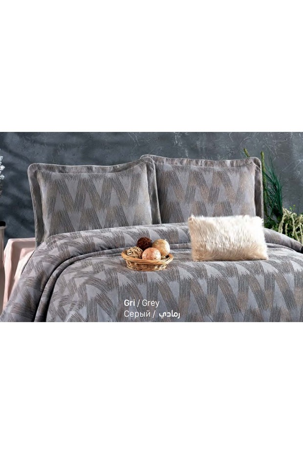 Home Fashion Modern Bedspread Caprice Gray