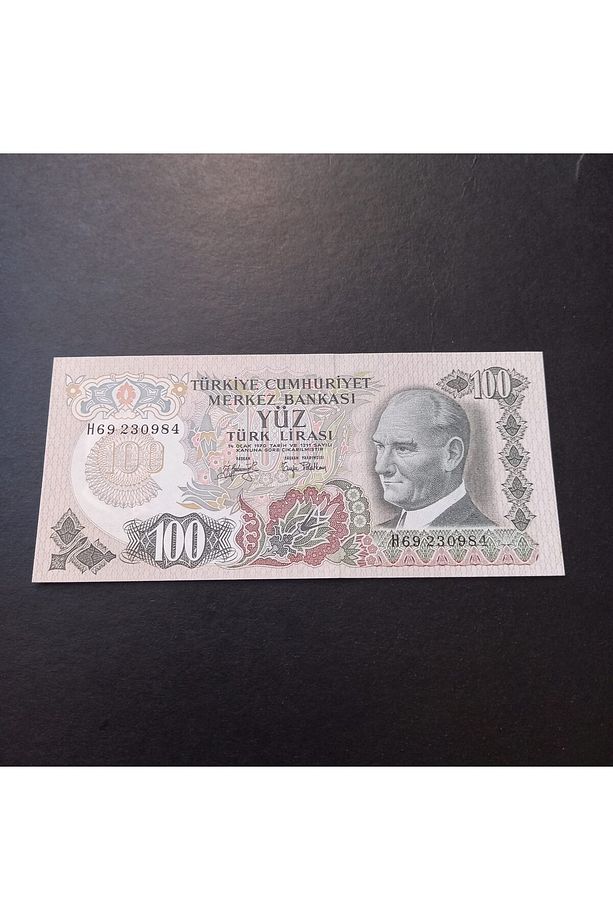 3996367e22506b2701 H69 6Emisyon 100Türk Lirasi H69 serisi ÇİL eski kağıt para - 5