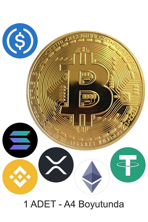 Bitcoin Kripto 7 Adet A4 Yenilebilir Süsü Pasta Kurabiye Şeker Hamuru Kağıt Baskısı - 1