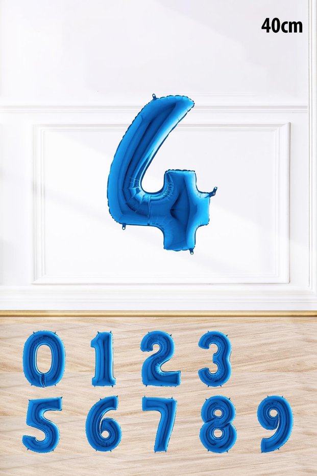 Blue Color Number Foil Balloon Blue Age Balloon Number Balloons 16 Inch 40 cm