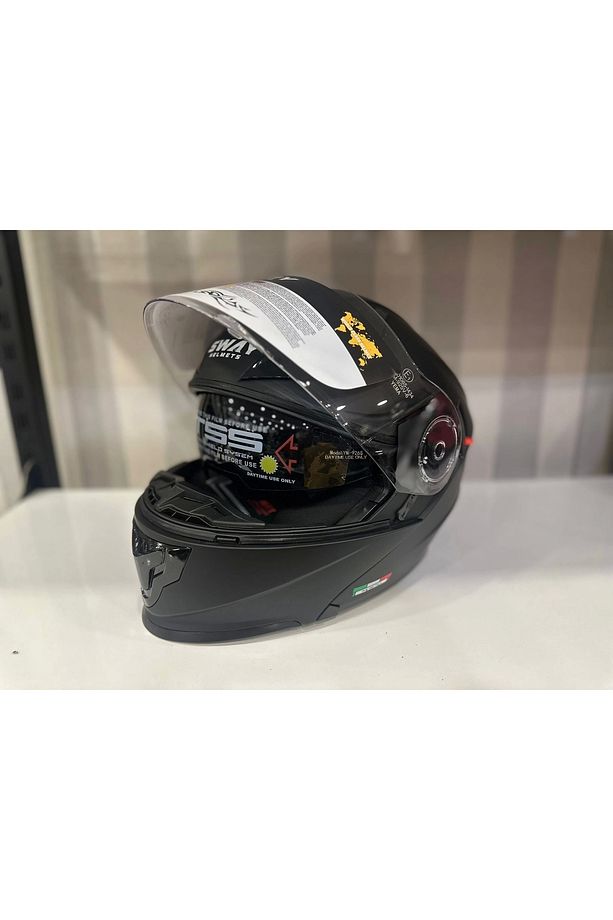 KASK SWAY 926 MAT SİYAH ÇENE AÇILIR - 3