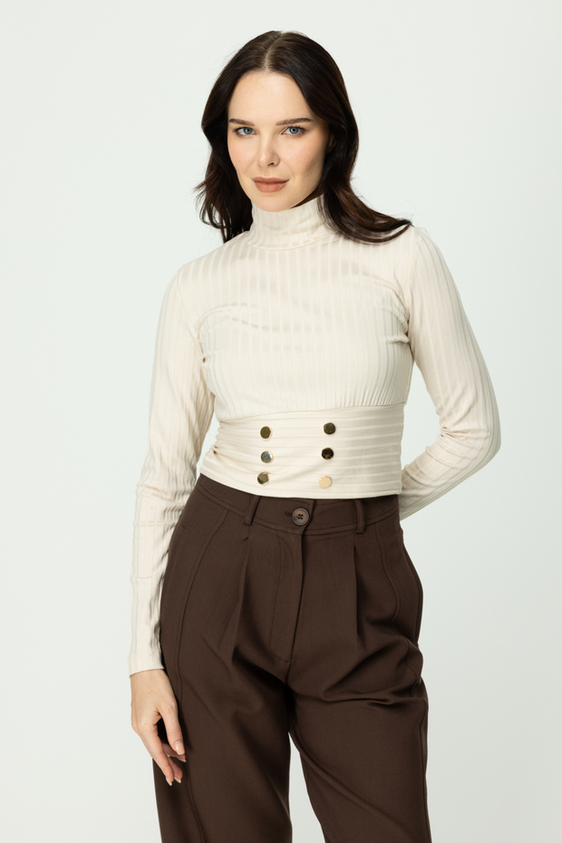 Altı Düğmeli Bluz - 3