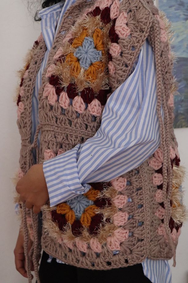 EL ÖRGÜSÜ HIRKA YELEK / MOTİFLİ YELEK HIRKA / HIRKA - 7