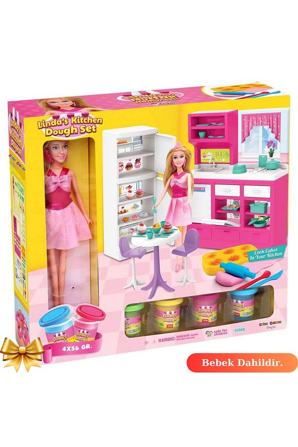 Linda'nın Mutfak Hamur Seti - Mutfak Oyuncak - Mutfak Seti - Barbie Mutfak Hamur Seti - 5