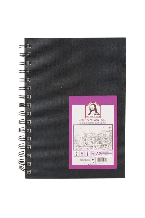 Mn07-5 Eskiz Sert Kapak Spiralli Defter A5 100 gr 80yp - 1
