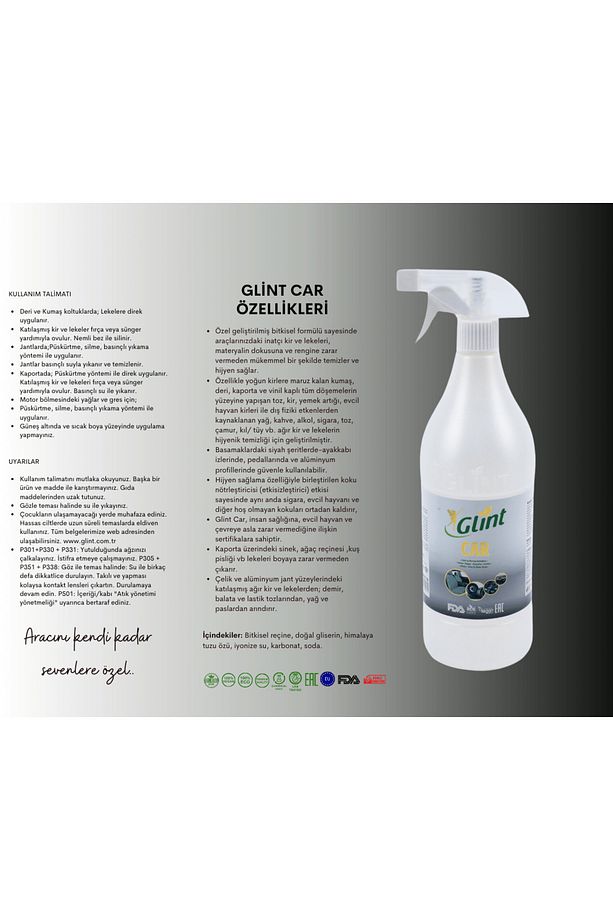 Car 6 X 1 Lt. %100 Bitkisel Araç Jant Yıkama Bakım Spreyi Demir Tozu Çözücü - 3