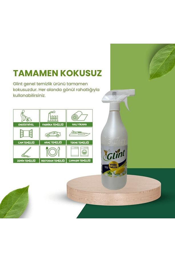 12 X 1 Lt. %100 Bitkisel Fırın Ocak Tezgah Temizleme Spreyi Kokusuz Anti Alerjik - 4