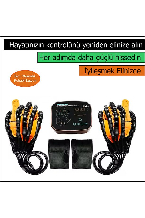 İnme Sonrası El İyileştirme İçin Akıllı Robot Eldiven  (Sol El XL Beden) - 3