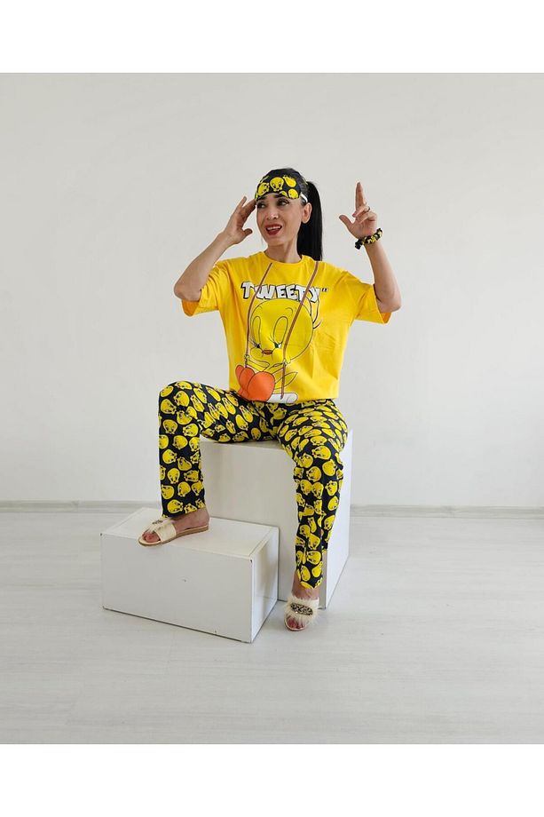 Tweety Geniş Paça Pijama Takımı - 4