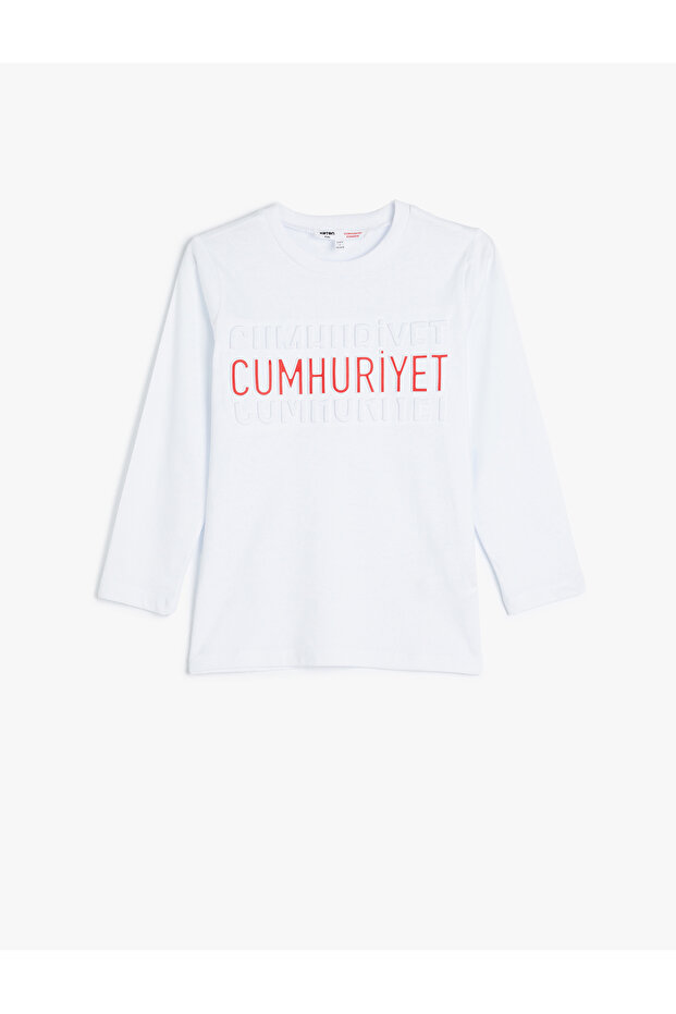 T-Shirt Republic Printed Long Sleeve Cotton