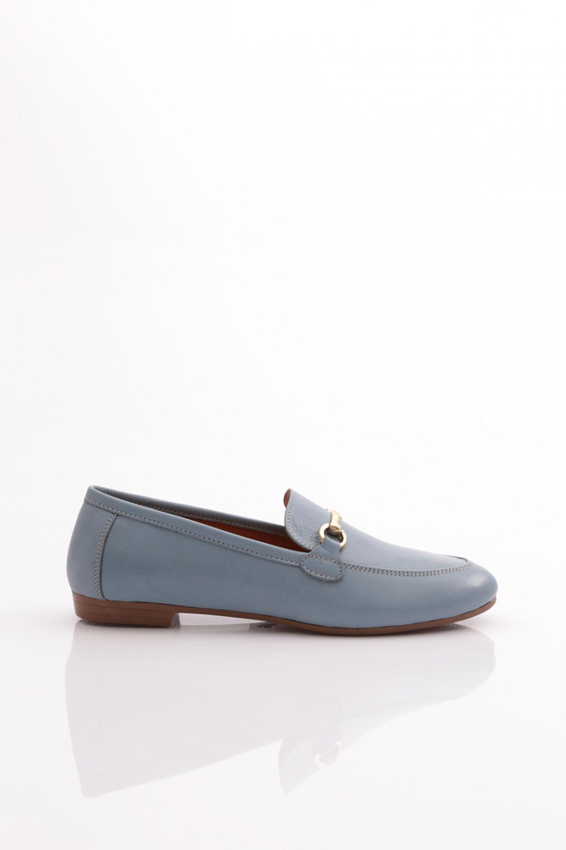 134 Women's Ballerinas Blue Genuine Leather