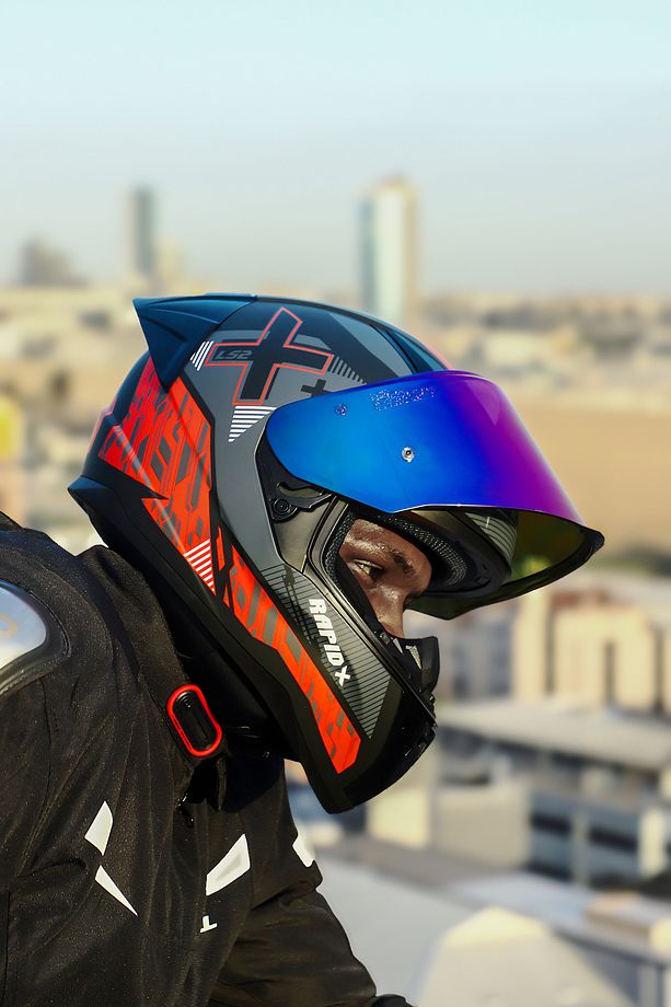 Rapıd 2 Race Xtreet Mat Siyah-kırmızı Kask Spoıler - 4