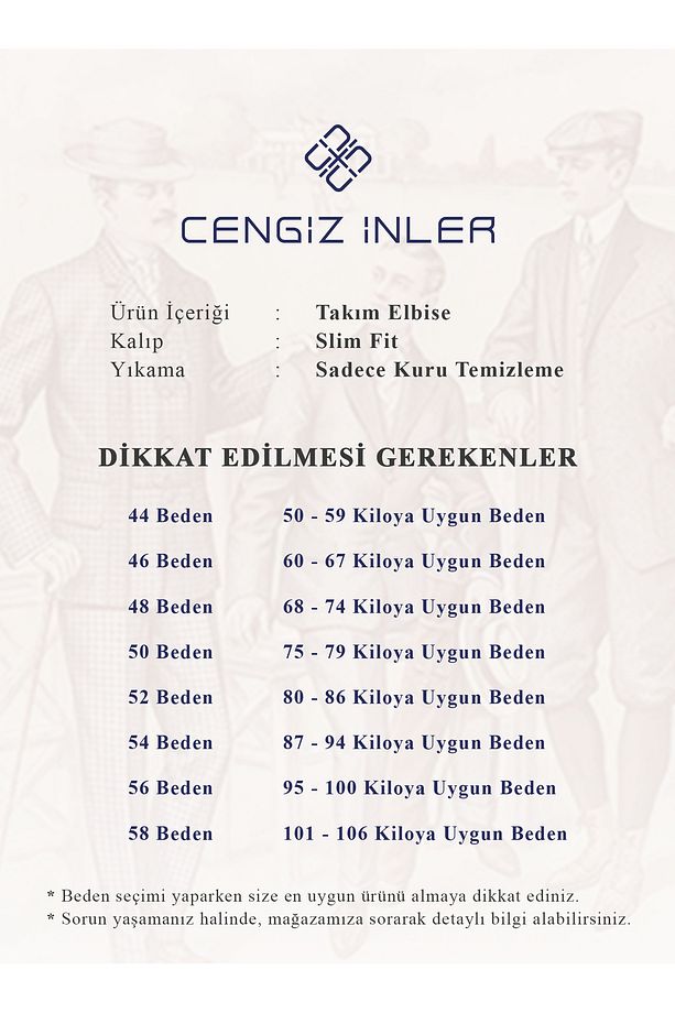 Cengiz Inler Dokulu Çift Düğme 8 Drop Modern Fit Erkek Takım Elbise - 1