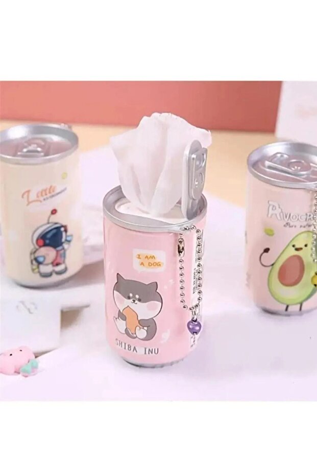 Wet Wipes Box Cute Figured Box Coke Shaped Wipes Box with Keychain 30 Pieces Wet Wipes