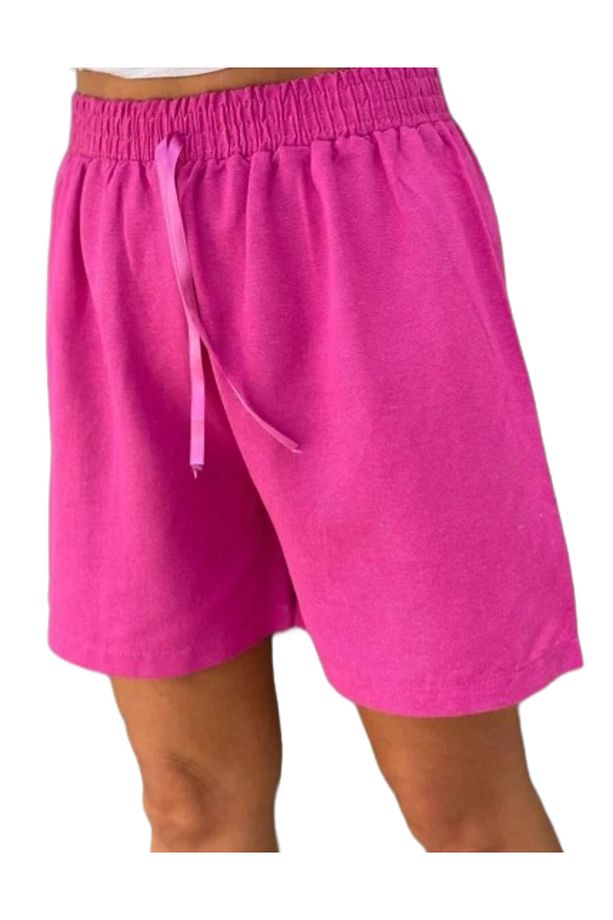 KETEN PEMBE ŞORT - 3