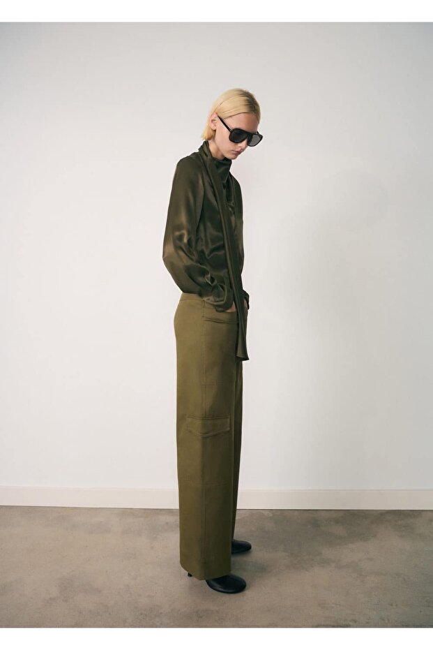 Kemerli kargo pantolon - 2