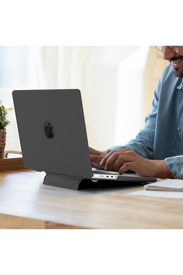 Macbook Air 13.6" M2-m3 Çip 2022/2024 A2681 A3113 Uyumlu Standlı Kılıf  Klavye Kılıfı Ekran Koruyucu - 8