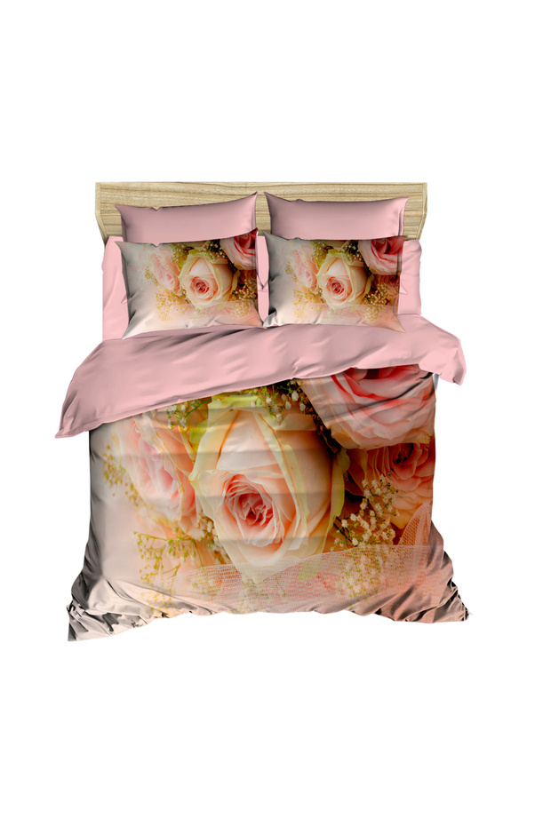 Love Rose Bouquet 3D Digital Double Bedding Set